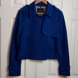 Robert Rodriguez Blue Cropped Blazer Jacket Sz M